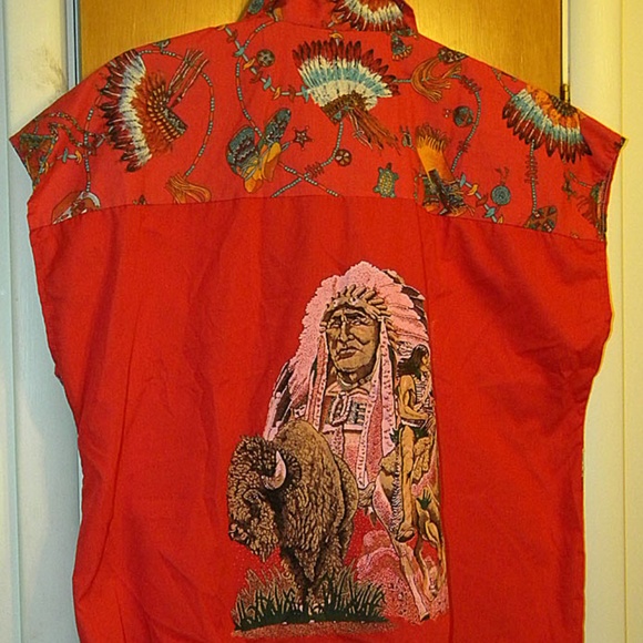 Woman's sleeveless top red Plus size - Picture 3 of 4